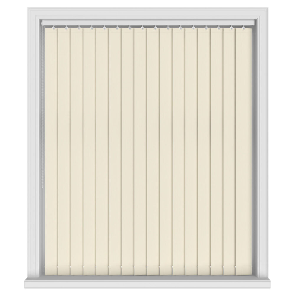 Aqualush Cream Blackout Vertical Blinds