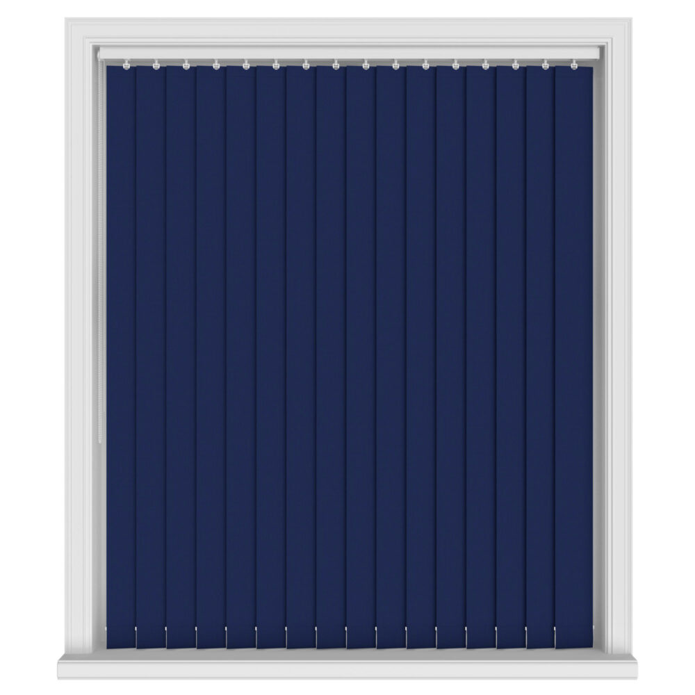 Aqualush Navy Blue Blackout Vertical Blinds