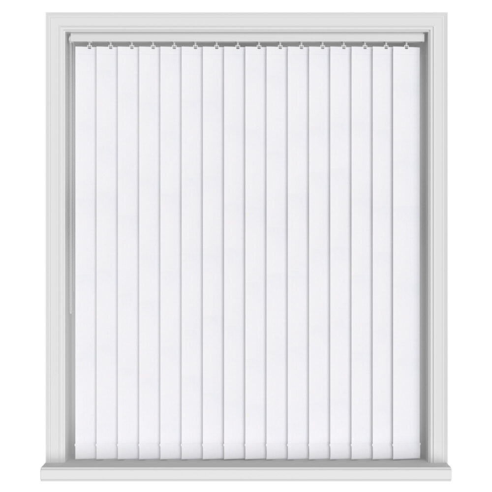 Aqualush White Blackout Vertical Blinds