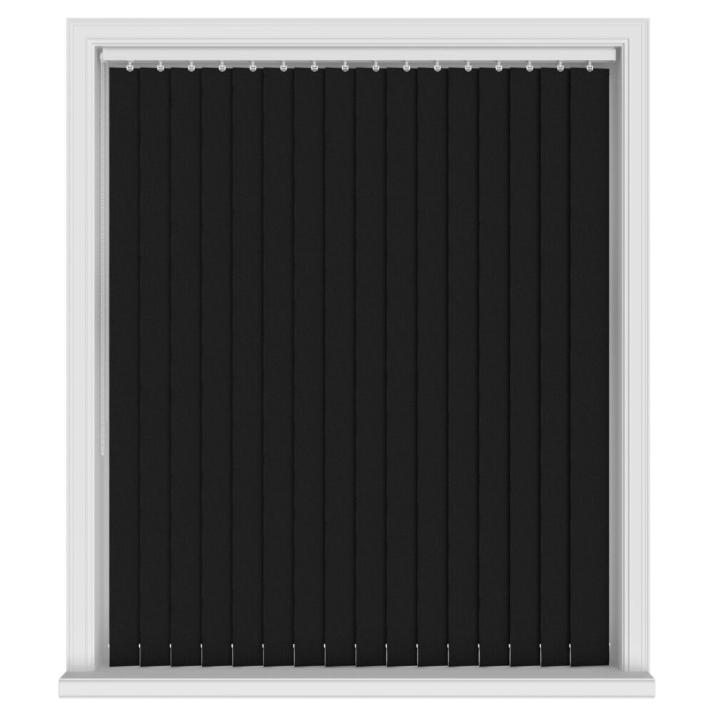 Cairo Black Blackout Vertical Blinds