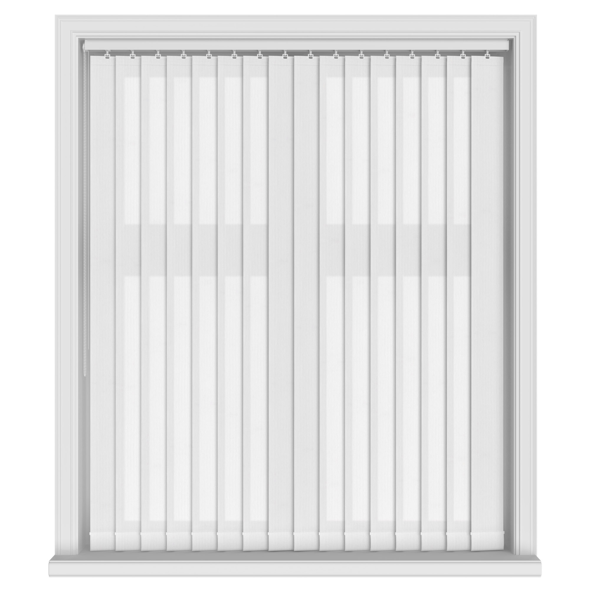 Stripe White Vertical Blinds