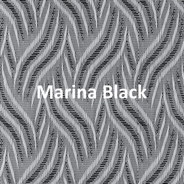 Marina Black None Blackout Roller Blind